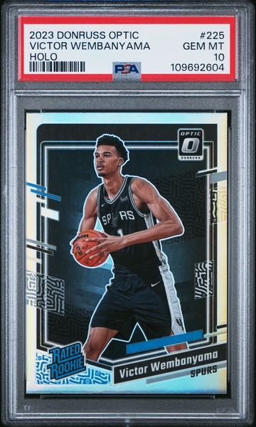 VICTOR WEMMANYAMA 2023 OPTIC HOLO ROOKIE 225 PSA 10 GEM MINT RC