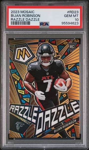 2023 Mosaic Razzle Dazzle Bijan Robinson PSA 10