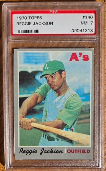 1970 Topps 140 Reggie Jackson PSA 7