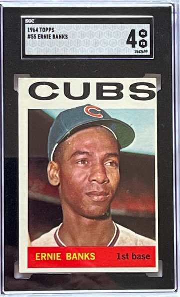 1964 Topps baseball Ernie Banks SGC 4