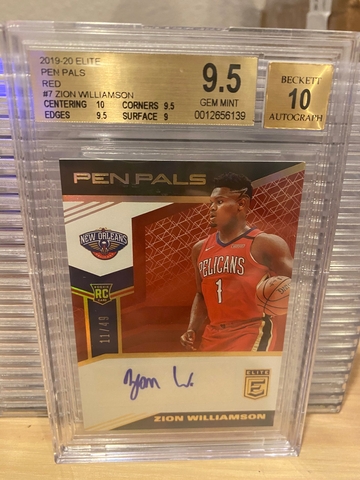 Zion Williamson Elite Pen Pals BGS 9.5 /49