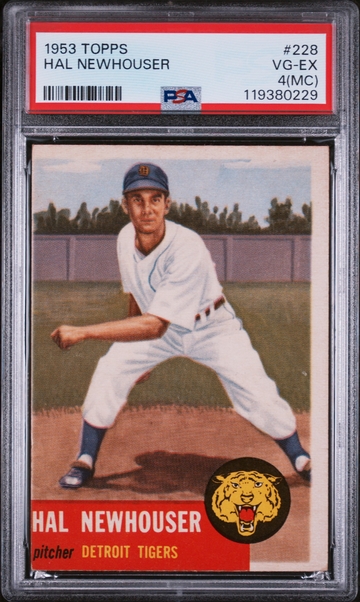 1953 Topps #228 Hal Newhouser PSA 4