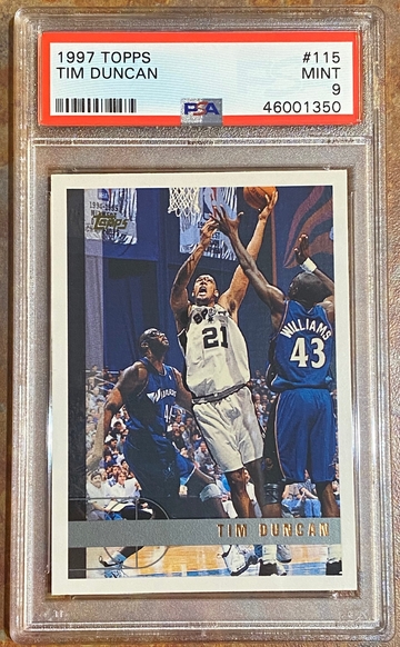 Tim Duncan 1997 Topps PSA 9