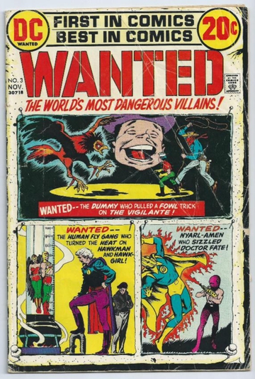 WANTED, THE WORLD'S MOST DANGEROUS VILLAINS #3, 3.0 GVG
