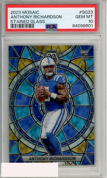 2023 PANINI MOSAIC STAINED GLASS ANTHONY RICHARDSON #SG23 PSA 10 RC