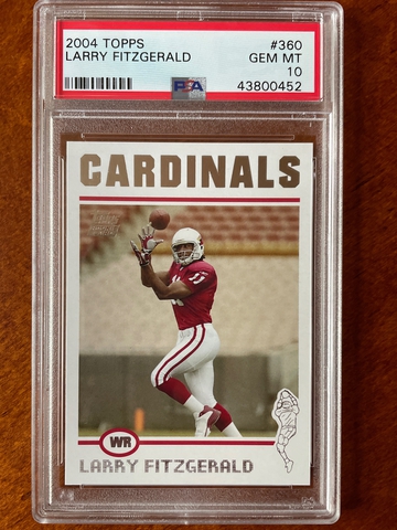 2004 Topps Larry Fitzgerald psa 10 rookie