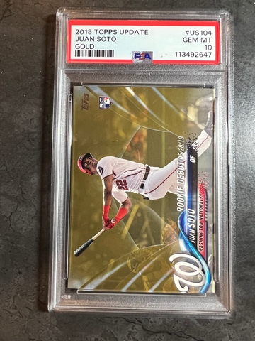 2018 Topps Update Juan Soto Rookie Debut Gold Parallel /2018 US104