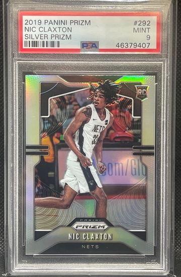 2019-20 Panini Prizm Nic Claxton Silver Rookie #292 PSA 9