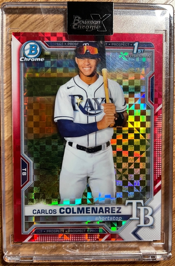 2021 Bowman ChromeX Red XFractor Carlos Colmenarez /3