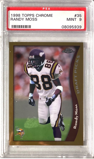 Randy Moss 1998 Topps Chrome RC PSA9 MINT