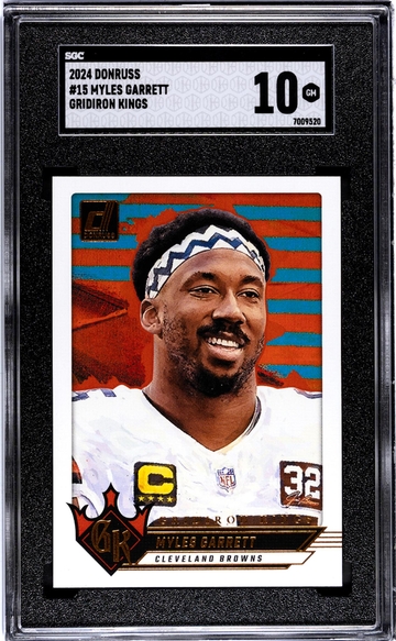 2024 Donruss #15 Myles Garrett Gridiron Kings SGC 10