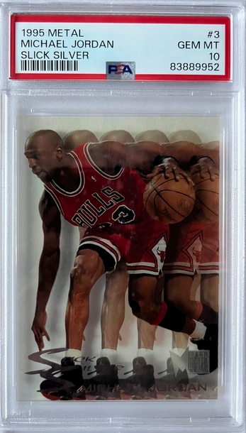 1995 Metal Slick Silver #3 Michael Jordan PSA 10 GEM MINT HOF GOAT BULLS