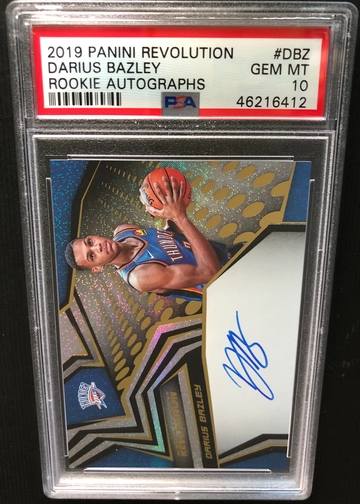 2019 Panini Revolution Darius Bazley RC On-Card Auto PSA 10 POP 1