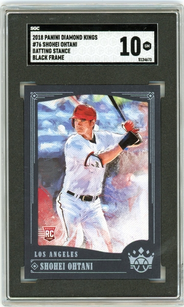 2018 Panini Diamond Kings Black Frame Shohei Ohtani #76 RC SGC 10