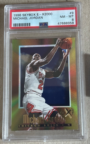 1996 Skybox E-X2000 Michael Jordan PSA 8
