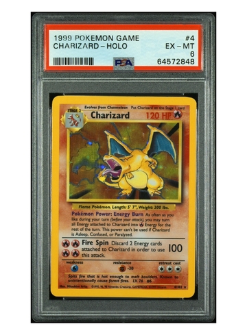 1999 Pokemon Charizard Holo PSA 6