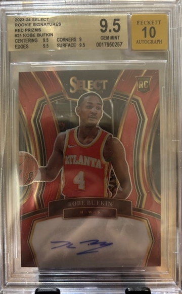 2023 Panini Select Kobe Bufkin Rookie Signatures Red Prizms