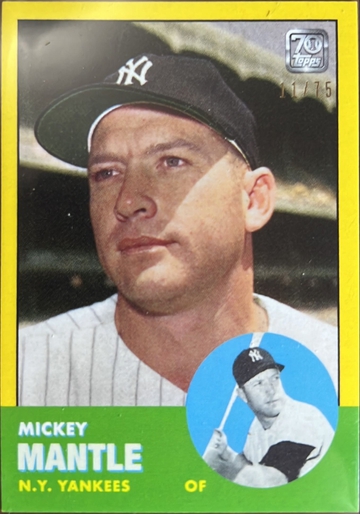 2021 Topps X Mickey Mantle 1963 Yellow #31 11/75