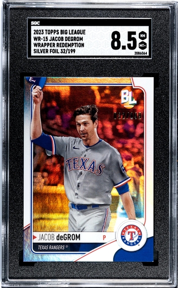 2023 Big League #WR-15 Jacob deGrom Wrapper Redemption /199 SGC 8.5