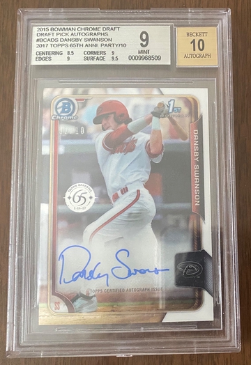 2015 Bowman Chrome Draft Dansby Swanson /10