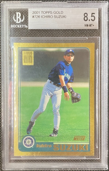 2001 Topps - #726 Ichiro Gold RC /2001 BGS 8.5 - W/9.5 Centering - Mariners HOF