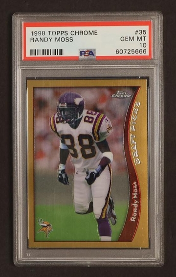 1998 Topps Chrome 35 Randy Moss Draft Picks Rookie PSA 10 Gem Mint Minnesota Vikings