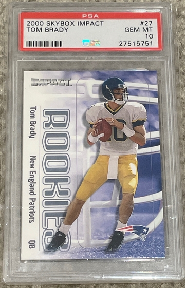 2000 Tom Brady Skybox Impact Rookie PSA 10 RC