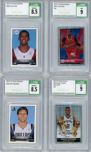 2014-15 Panini Stickers NBA Stars Lot CSG Slabbed