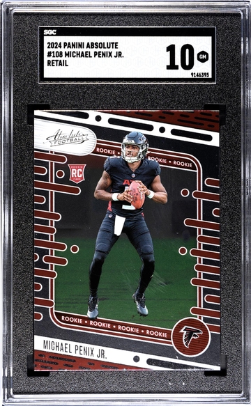 2024 Panini Absolute Football Michael Penix Jr. #108 RC SGC 10