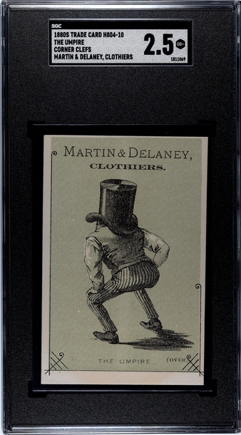 1880s Trade Card H804-10 Corner Clefs The Umpire SGC 2.5 Good+