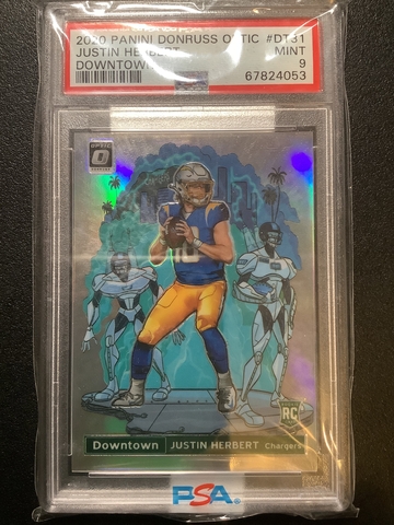 2020 Donruss OPTIC Justin Herbert RC Downtown PSA 9 CHARGERS EBAY AUTHENTIC