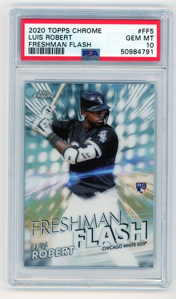 2020 topps chrome Luis Robert freshman flash psa 10