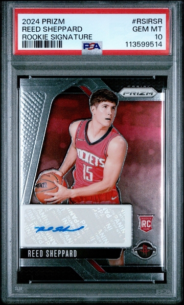 2024-25 Panini Prizm Reed Sheppard #RSI-RSR Rookie Signature Auto RC PSA 10