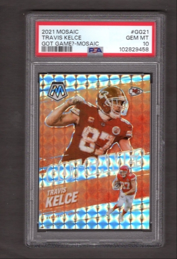 2021 Mosaic Got Game Mosaic #21 Travis Kelce PSA 10 Chiefs