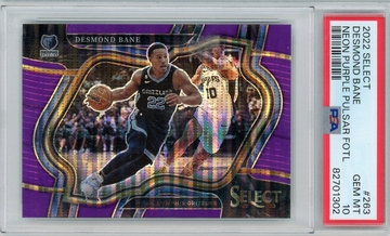 2022 Panini Select Neon Purple Pulsar Desmond Bane #263 /5 PSA 10