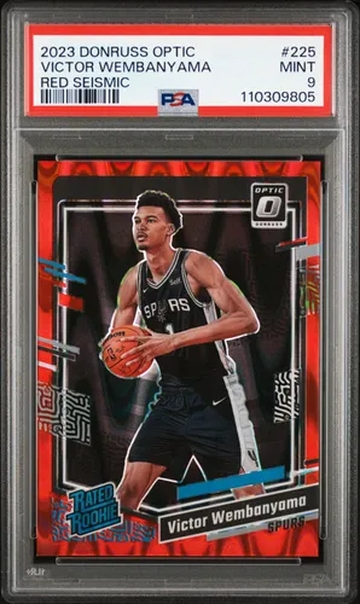 2023 Optic Victor Wembanyama #225 Red Seismic 1/130 Jersey # Match PSA 9 RC SP🔥