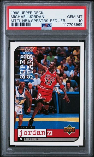 1998 Upper Deck Mattel Michael Jordan PSA 10