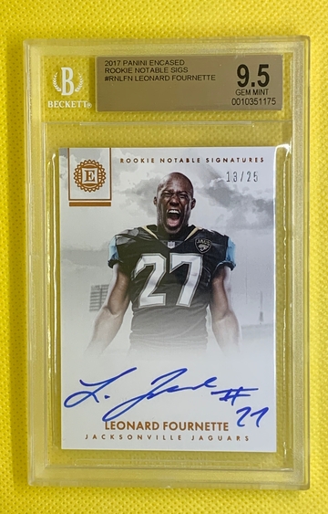 LEONARD FOURNETTE 2017 Panini Encased Rookie Auto 9.5 BGS 13/25