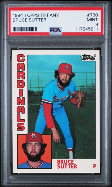 1984 TOPPS TIFFANY BRUCE SUTTER #730 PSA 9 MINT HOF