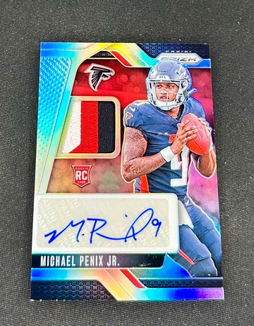 2024 Michael Penix JR Panini Prizm Rookie Patch Auto Silver RPA /99 Autograph Jersey RC SP