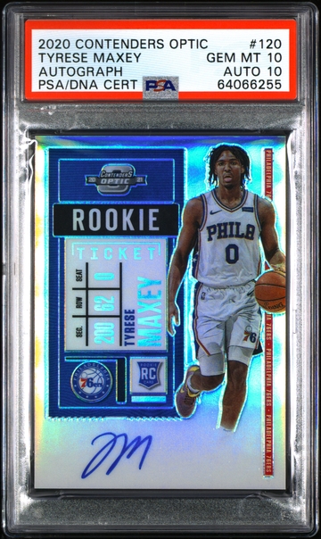 2020 Tyrese Maxey Optic Rookie Ticket On-Card Auto Gem Mint 10