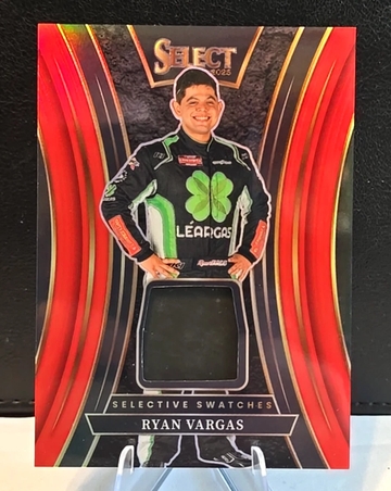 2025 Select NASCAR Racing  Selective Swatches  Ryan Vargas  Red Prizm  /49  RACE USED