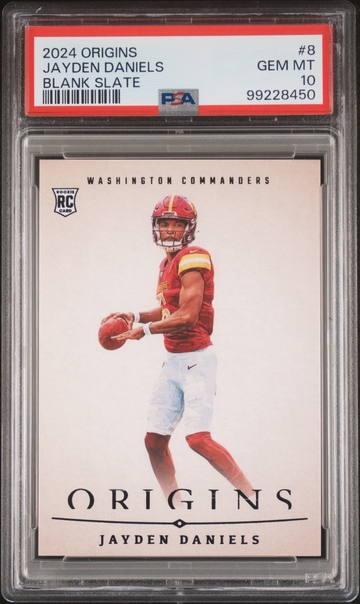 2024 Panini Origins Blank Slate Jayden Daniels #8 RC PSA 10