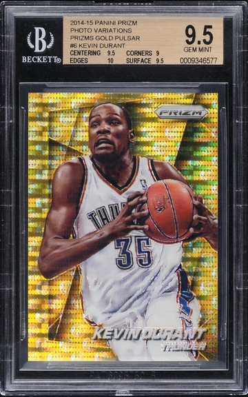 2014 Kevin Durant Prizm Gold Pulsar /10 BGS 9.5 