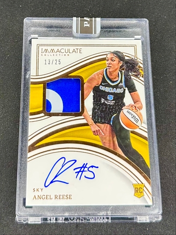 2024 Angel Reese Panini Instant Rookie Royalty Immaculate Bronze Patch Auto /25 RPA SEALED RC Copper