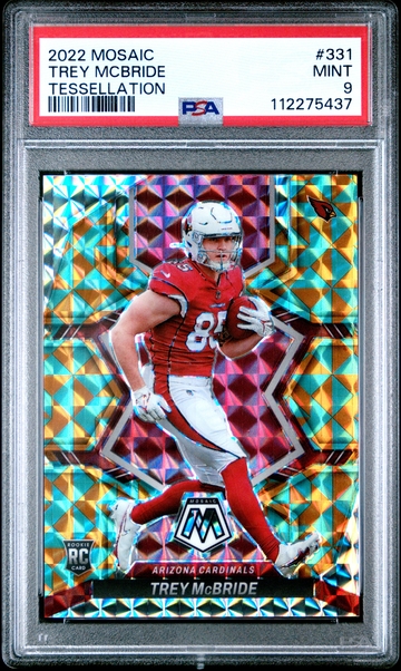 2022 Mosaic Trey McBride /15 Tessellation PSA 9