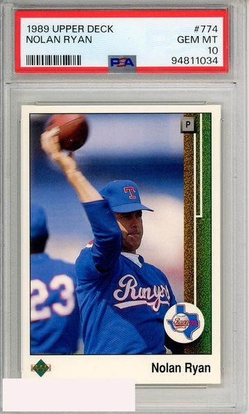 1989 UPPER DECK NOLAN RYAN #774 PSA 10 GEM MT