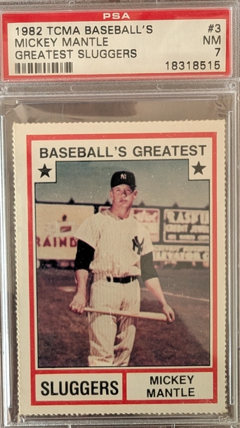 1982 TCMA Mickey Mantle Greatest Sluggers PSA 7 low pop!