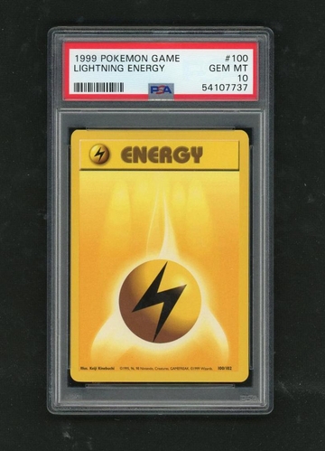 1999 Pokemon Base Set #100 Lightning Energy PSA 10