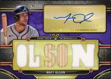 2024 Topps Triple Threads Matt Olson #TTAR-MO1 Auto Relic /27